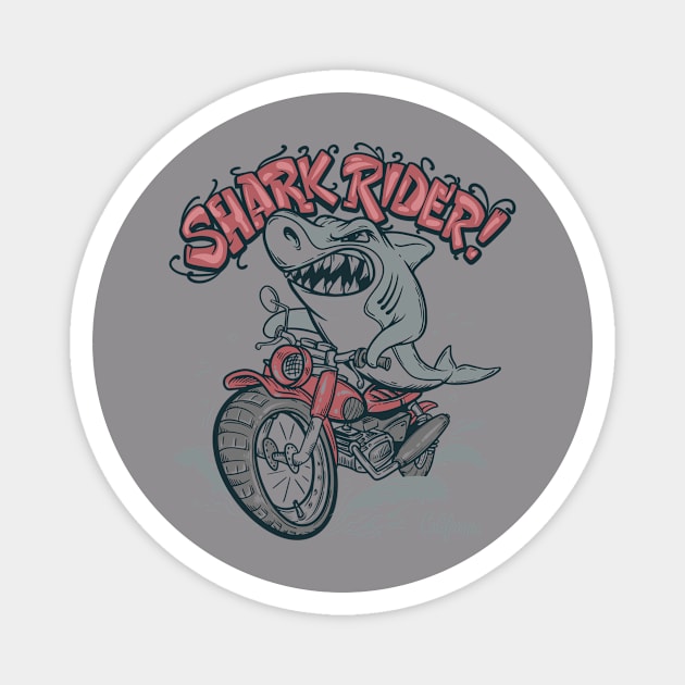 Shark Rider California Magnet by swaggerthreads